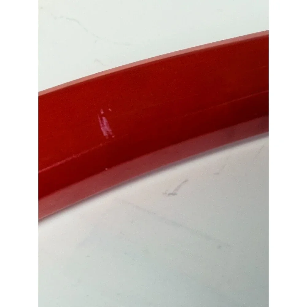 Vintage 2  Piece Carving Set with Red Bakelite and Cream Celluloid Handle